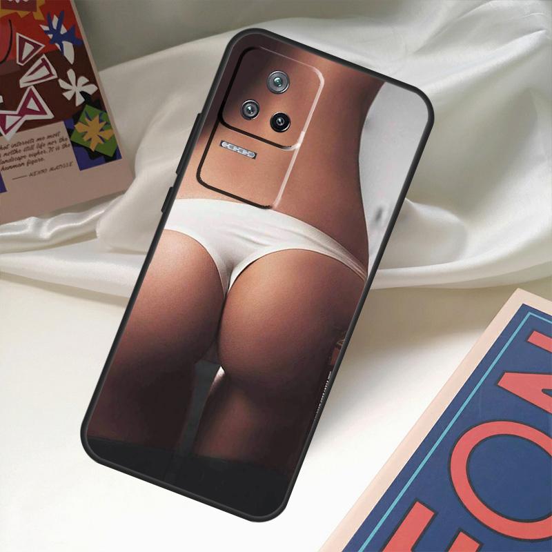 Sexy dívčí zadek a zadek kryt pro POCO X6 Pro X3 X5 F3 F5 M5s M6 Pro Xiaomi 14 Ultra 11T 12T 13T Pro 12 13 Lite kryt