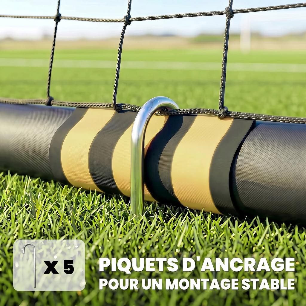 Football Goal with Protective Foam, 1.8 x 1.2 m, Yellow
