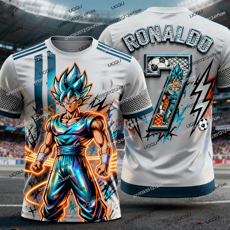 2026 Nowości Dragon Ball Z Goku/Vegeta Edycja Specjalna Koszulka Piłkarska Ronaldo Nr 7 Koszulka Piłkarska Specjalna Koszulka dla Fanów Zestaw