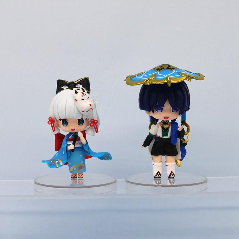 Genshin Impact Klee Yae Miko Raiden Shogun Anime Figure PVC 6Pcs/ Set Cute Model Collection Oranments Toy Gift 10CM