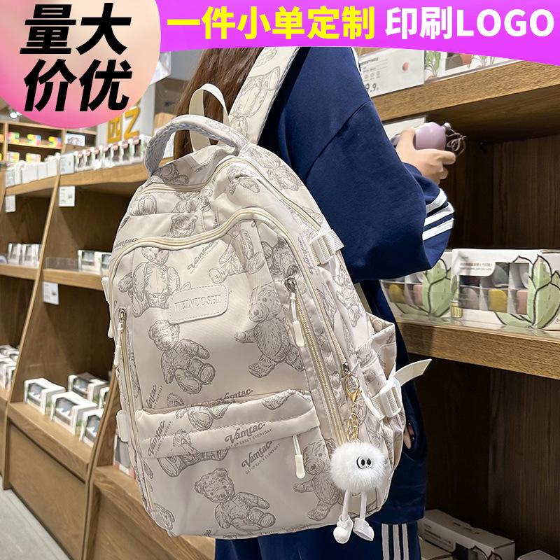 Children's school bag Elementary school girl Junior high school student High school student Printed backpack