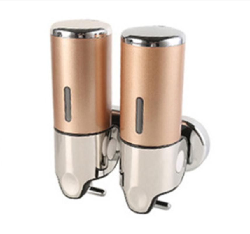 Double Bottle Soap Dispensers Stainless Steel Bottle Dispensers Liquid Soap Pump Wall Soap Dispensers Shampoo Soap Dispenser | Liquid Soap Dispensers