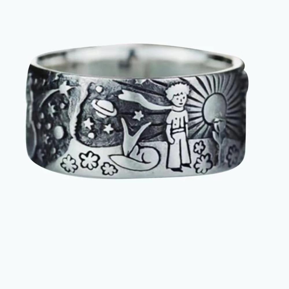 Retro Fashion New Simple Couple Rings Men's and Women's Rings Party Gifts Men's Fashion Niche Trend Fairy Tale Ring Accessories