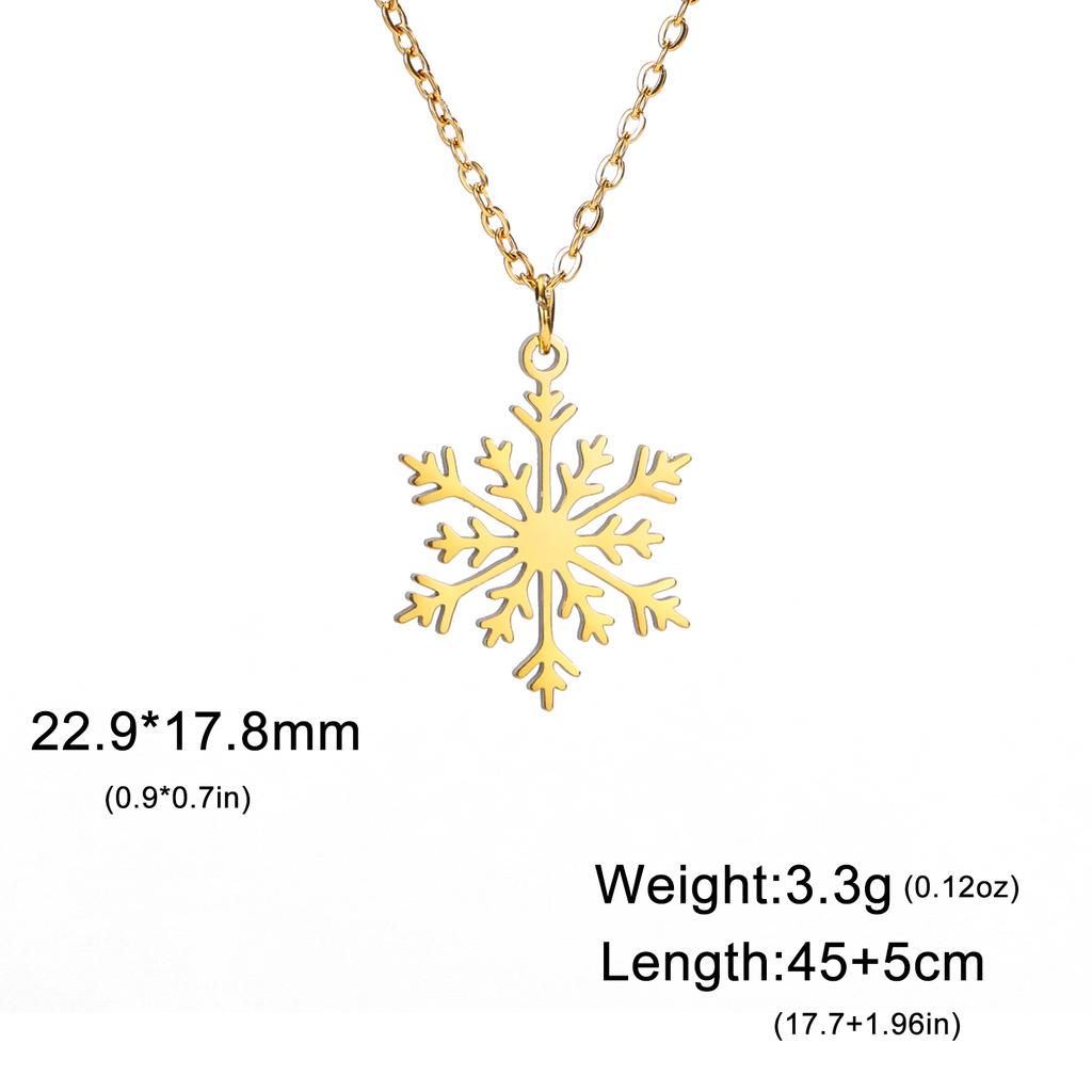 Snow Flower Pendant Necklace Earrings Set for Women Stainless Steel Elegant Jewelry Valentine's Day Party Gifts Wear 2026 New