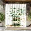 Elegant Floral Butterfly Shower Curtain – Waterproof Bathroom Decor with Tropical Plants, Multiple Sizes 90x180cm - 300x180cm