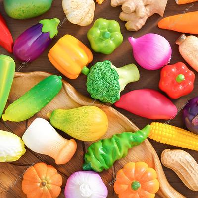 5/10Pcs Simulation Vegetable Small Decorate DIY Photography Landscape Toys Peppers Corn Broccoli Onion Small Vegetable Ornaments