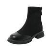 Fashion 2024 New Autumn/Winter Women's Ankle Boots with Velvet Warm Back Zipper Short Boots Fashion Thick Bottom Thick Heel Thin Boots