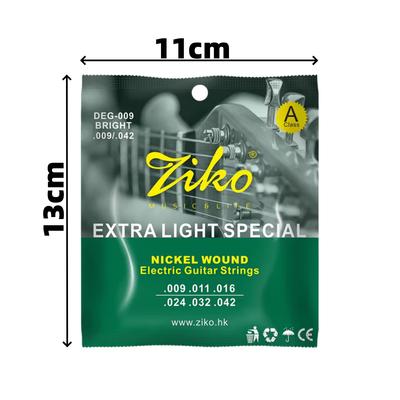 ZIKO Electric Guitar Strings DEG-009/Steel Core Surface Coating Nickel Extra Light/for Electric Guitar Parts Accessories