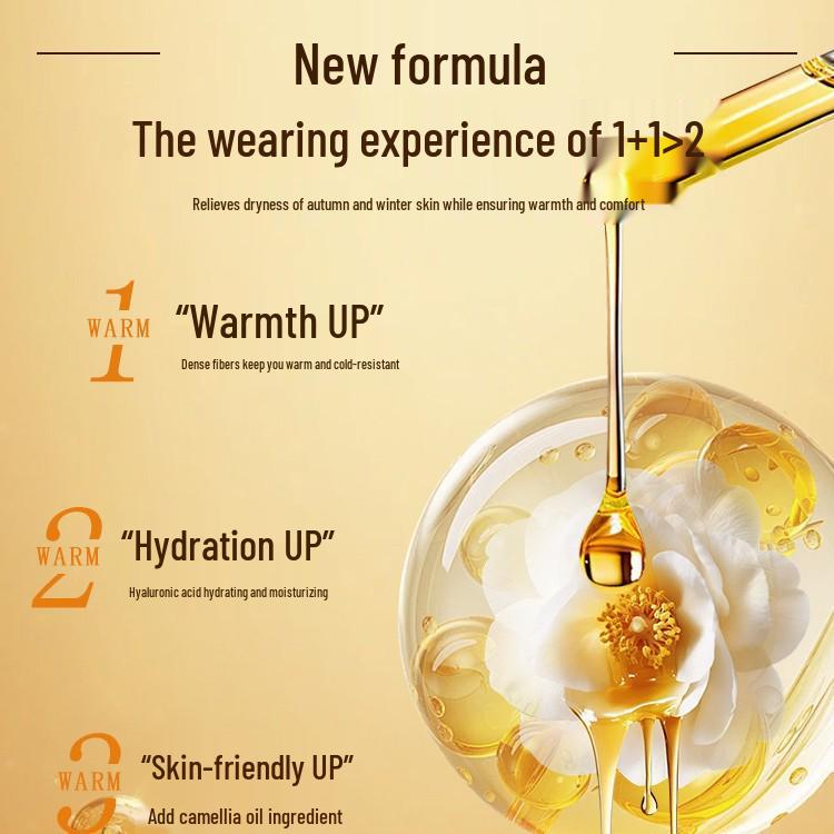 Plus Size 200 Jin Warm Top and Long Johns Set with Hyaluronic Acid for Women