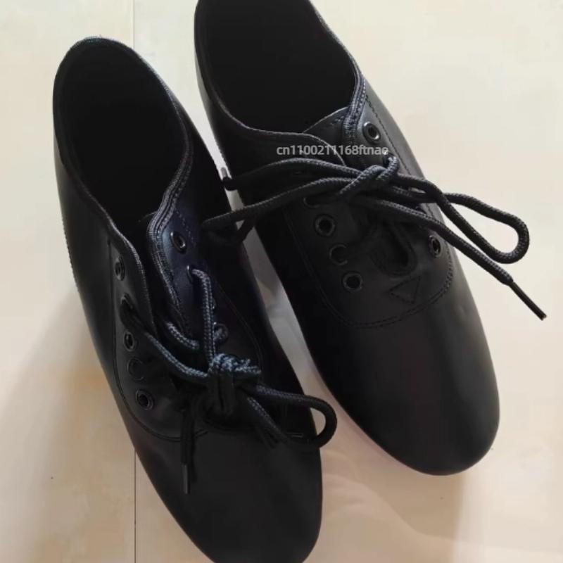 Latin Dance Men's Shoes with a Soft Sole and a Mid Heel for Practicing Dance Skills, Group Social Dance, Modern Dance Shoes