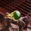 Original 925 Sterling Silver Natural gemstone Ring Adjustable Simplicity Fashion Exquisite For women Jewelry Wedding Gifts