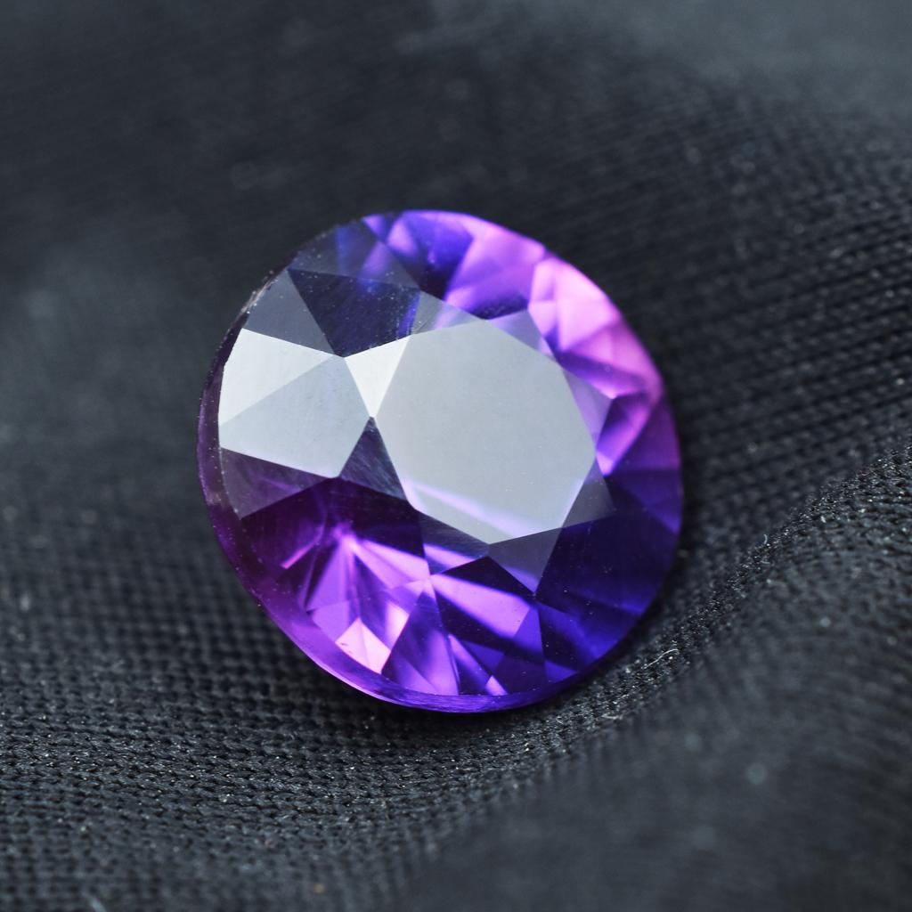 Natural Purple Tanzanite Loose Gemstone Round Cut 9.55 ct for Jewelry Making and Gem Collections