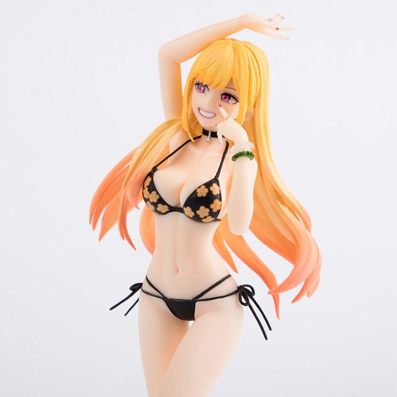 24cm My Dress-Up Darling Marin Kitagawa Sexy anime figurka Marin Kitagawa Bikini Akční figurka pro dospělé kolekce Modelky pro panenky