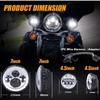 Yoothi Compatible Headlight and Fog Light Combo for Road Road Street and Electra Glide 7-Inch Harley-Davidson King, Glide, Glide, (Silver)