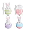 4Pcs Happy Easter DIY Easter Bunny Stickers Cartoon Resin Easter Decorations Kawaii 3D Refrigerator Stickers Party Decoration