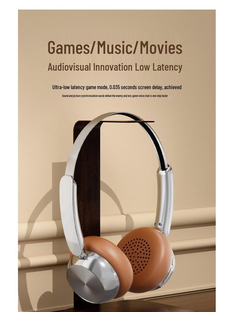 Retro American-Style Over-Ear Wireless Bluetooth Headphones, M20, with Long Battery Life