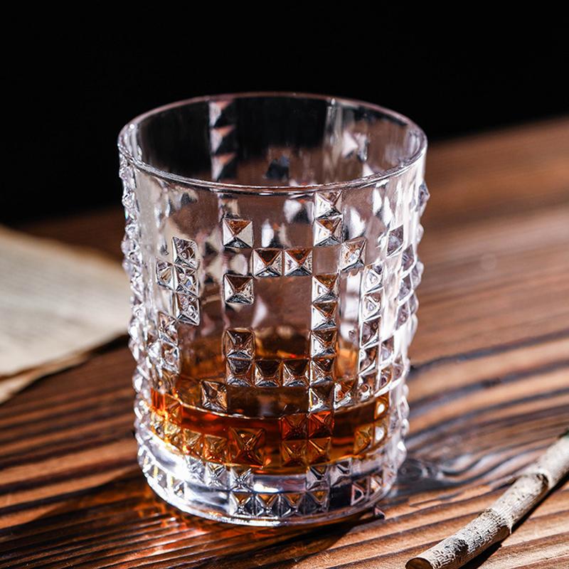 315ml/350ml Glass Diamond Relief Luxury Cups Water Dispenser Drinkware Wedding Gifts Wine Glasses Tazas Juice Cup Beverage Cup