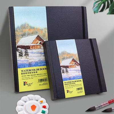 MIKAILAN  Square Watercolor Book Medium Coarse Grain 230g Sketchbook Water Color Paper For Student Artist Draw Art Supplies
