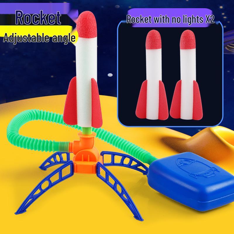 Glowing Rocket Launcher Outdoor Foot-Operated Toy for Kids - Two-Person Flying Arrow Game