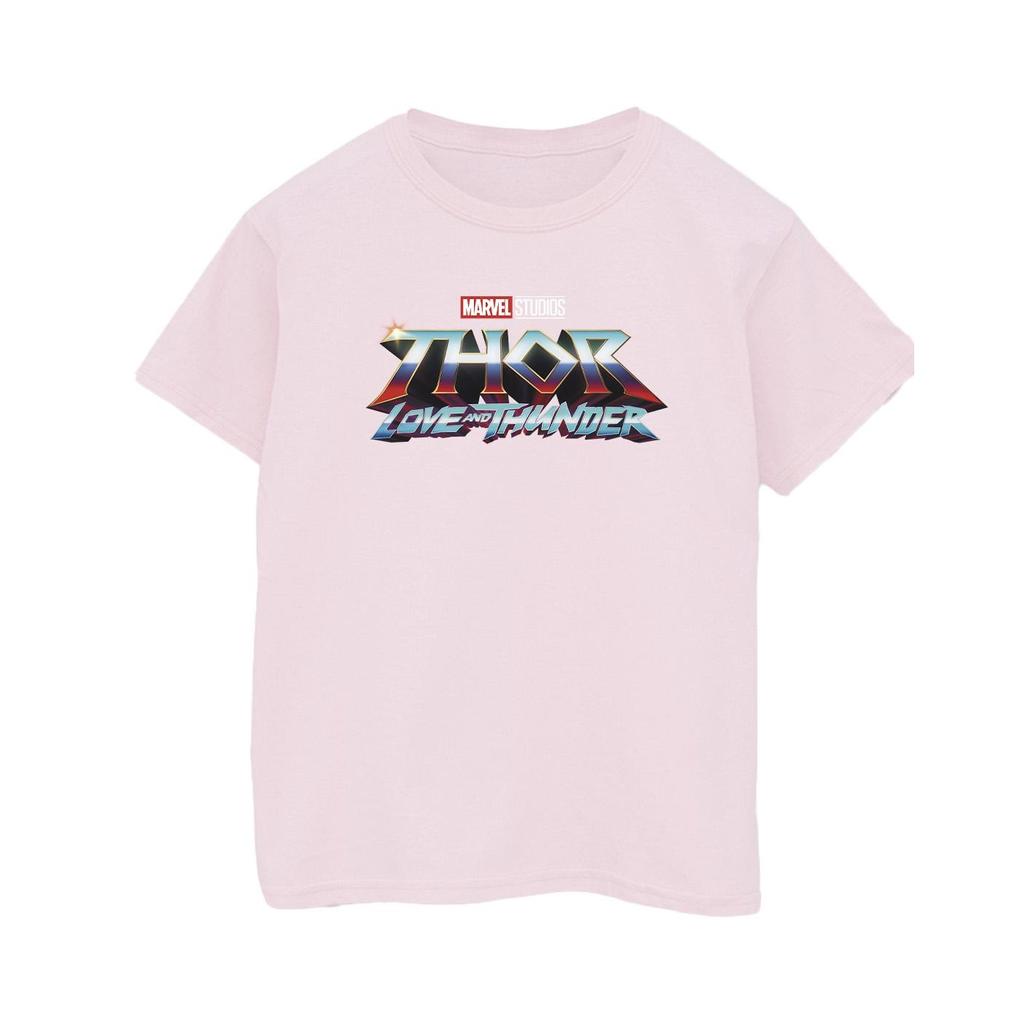 Marvel Mens Thor Love And Thunder Logo T-Shirt