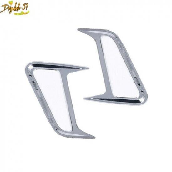 Chrome For Hyundai Kona 2018- Side Light Turn Signals Lamp Frame Trim Cover