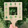 Yousheng 1/4Pcs Nature Guide Finder Wooden Nature Identification Guide Frame Boys Girls Nature Viewfinder Outdoor Cloud Leaf Moon Animal Footprint