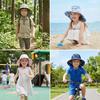 Children's Breathable Sun Hat with Detachable Face Cover for Outdoor Travel & Mountaineering