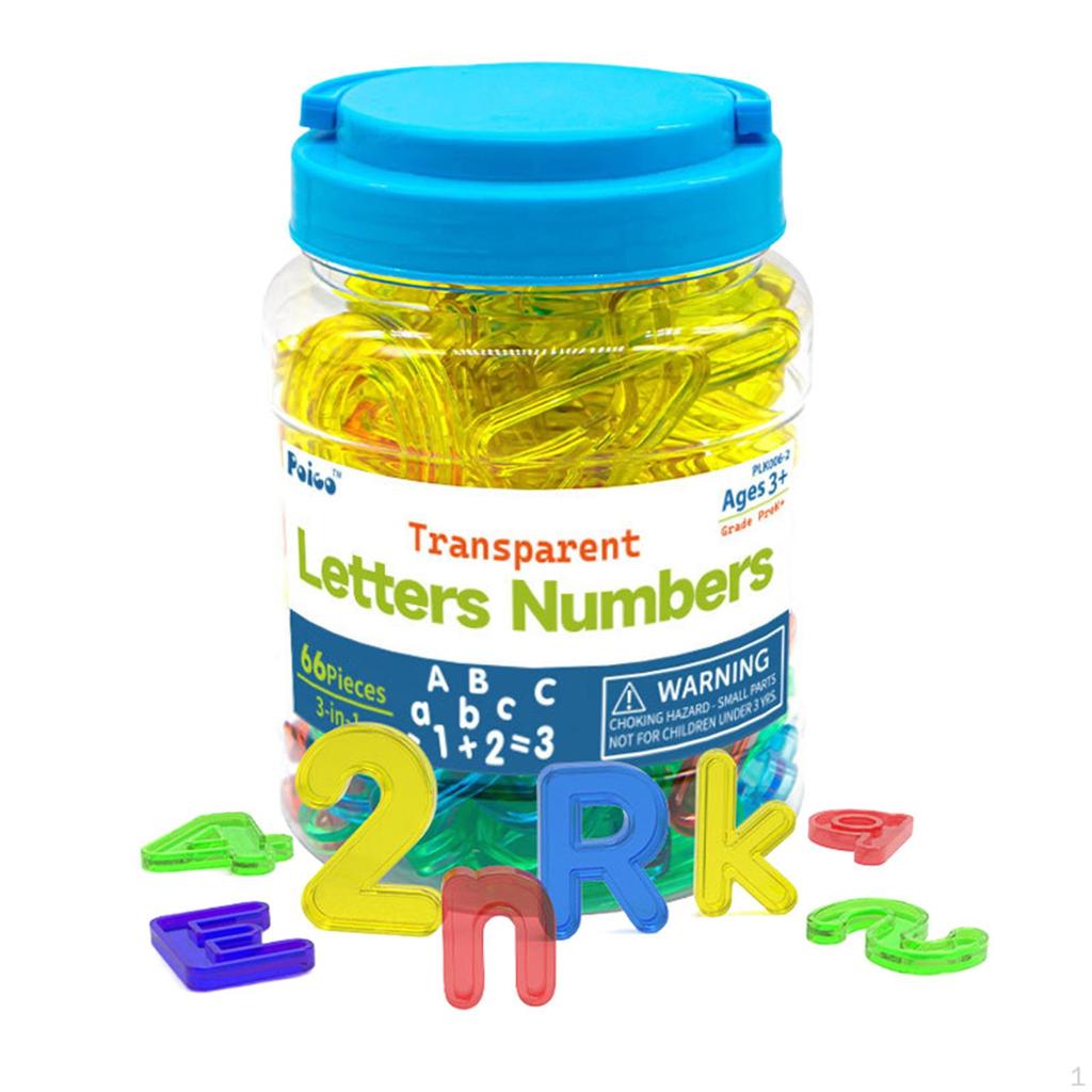 Alphabet Recognition Toys Transparent Number Toy for Boy Girl Toddler Baby