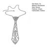 Women Tie Rhinestone Inlaid Adjustable Creative Hollow Design Necklace Tie Easy Wear Fashionable Tie for Party