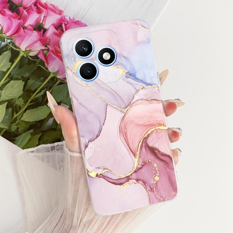 For Honor X8d 4G Case Cute Cat Luxury Flowers Painted Cover Soft Slim Phone Case For Honor X8d X 8d HonorX8d 4G Back Cover Coque