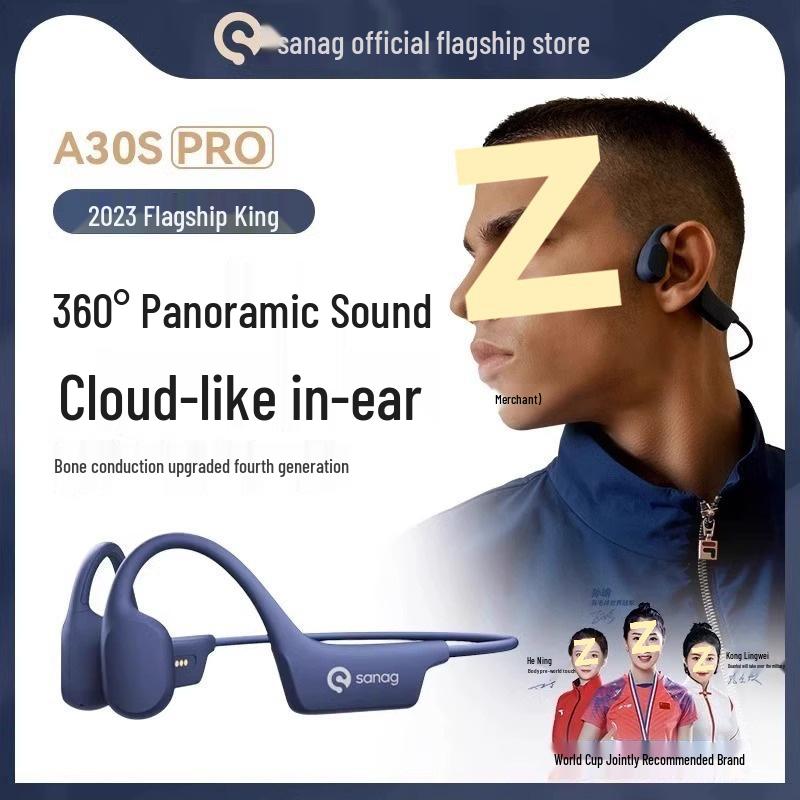Sanag A30S Bone Conduction Waterproof Bluetooth Headphones for Sports
