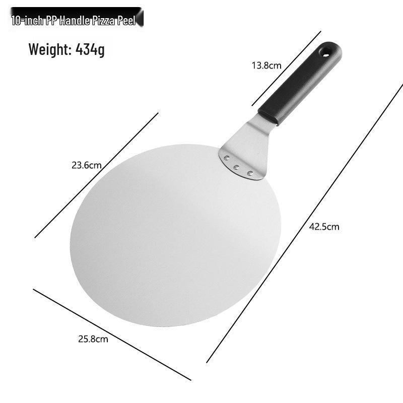 Stainless Steel Pizza Peel with Wooden Handle - Kitchen Baking Tool
