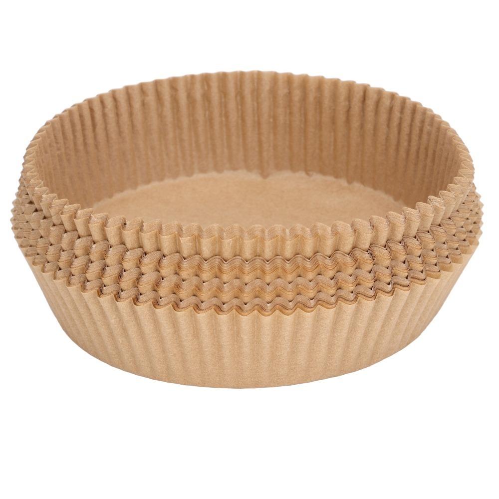 200pcs Round Disposable Paper Liner Non-Stick Surface Baking Paper Liner Microwave Air Fryer