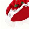 Red Mrs Santa Gloves And Hat Christmas Women Cosplay Costume Accessories Holiday Mrs Claus Cosplay For Women Girls Kids Adults