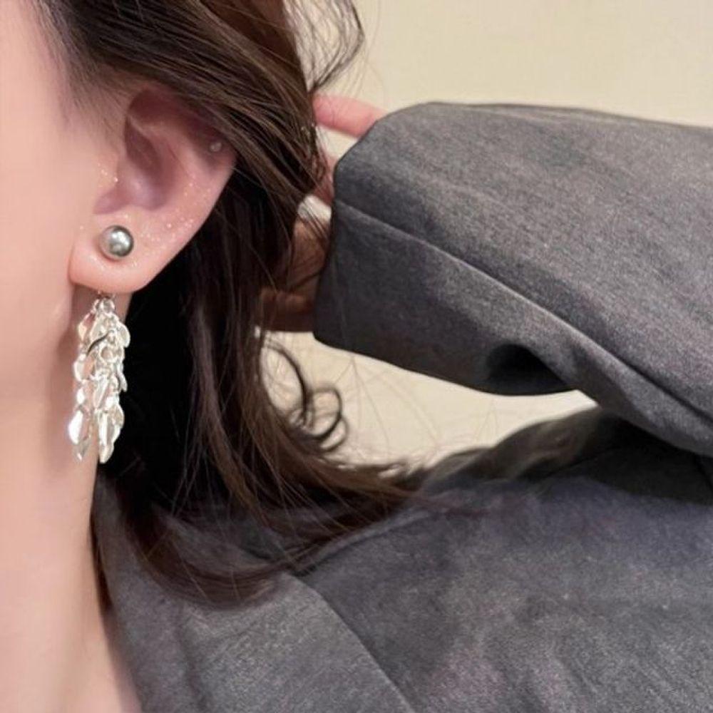 Pearl Feather Daily Earrings