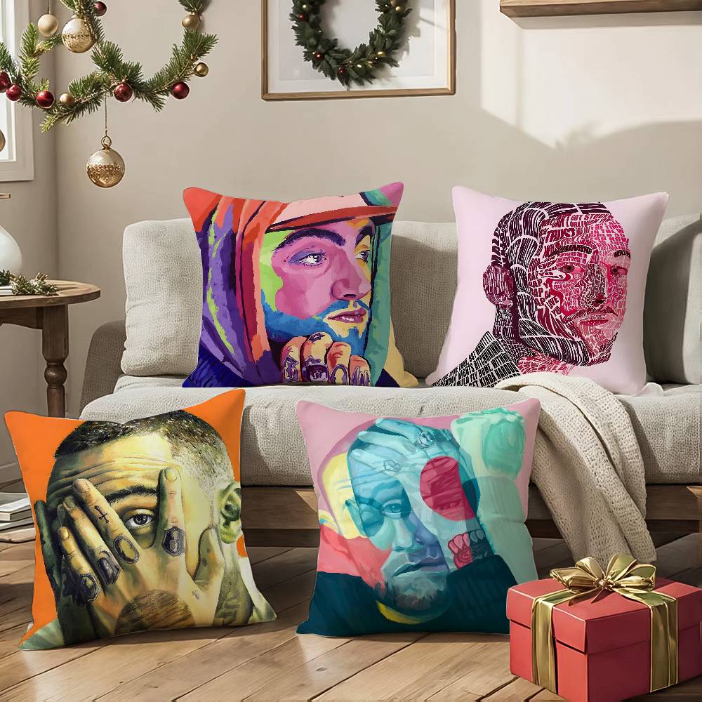 singer Mac Miller-M Pillow Case Silky elegant Comfort Sofa Bed  Invisible zipper Beach pillowcase