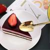 [Golden] 15.2cm long, 8 stainless steel spoons, creative shovel-shaped spoon, tea spoon, red spoon, watermelon spoon, coffee spoon, sugar spoon, ice c
