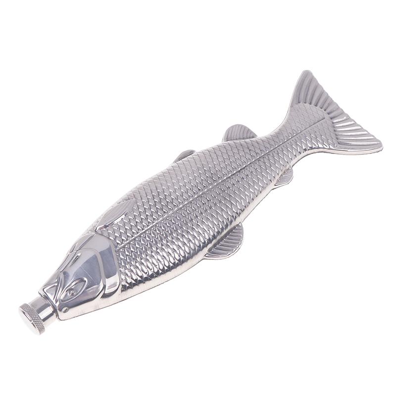 Trout-Fish-Shape Hip Flask 5Oz Alcohol Bottle With Funnel Mini Pocketn Stainless Steel Party Drinkware For Outdoor Travel