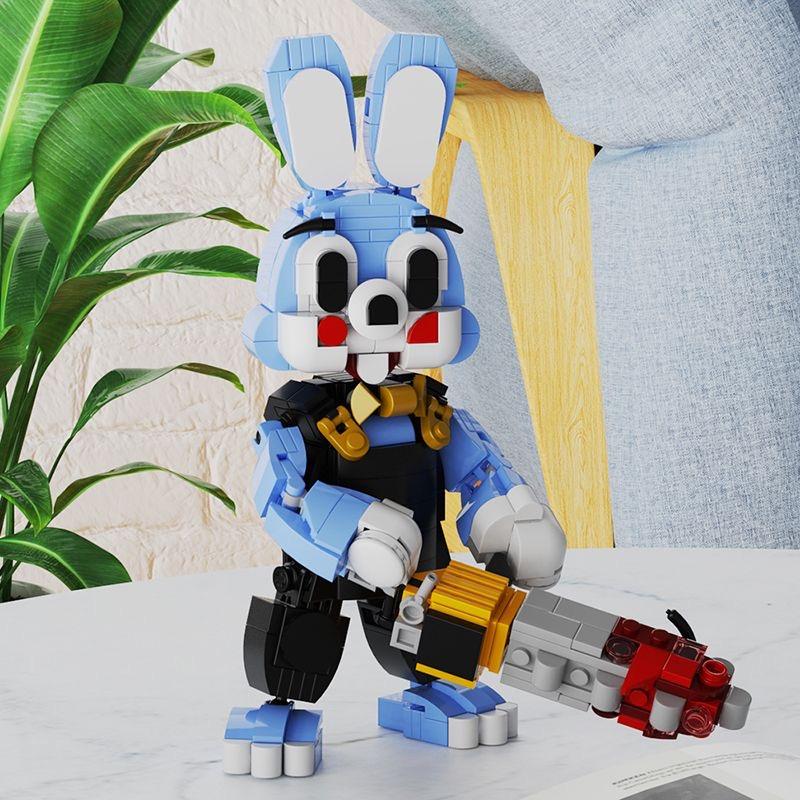 Ztichlý Hilled Králík Stavebnice Hororová Hra Zloděj Králík Cihlové Stavebnice Akční Figurky Kreativní Model Dětské Hračky