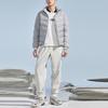 Li Ning Training Series Logo Short Warm Sports Down Jacket Men Jackets Ultimate-Gray AYMR375-3