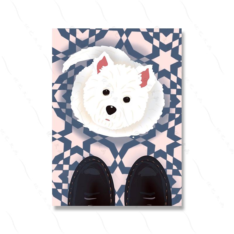 

Белый медведь ванна иллюстрированный плакат печать Главная Холст Картина животное собака искусство туалет настенный декор комнаты мультфильм тропические растения ванна 21x30cm No Framed