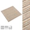Carpet Tiles 20 pcs Striped Beige 50 x 50 cm 100percent  Polypropylene
