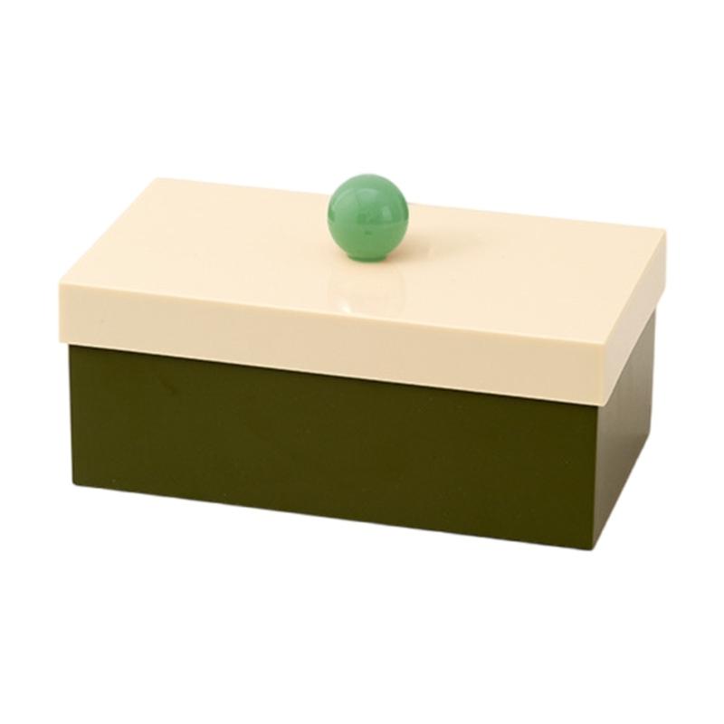 Stylish Ball Handle Lid Design Storage Container With Dividers Multipurpose Dustproof Box For Home And Office Use