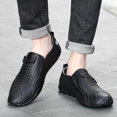 FashionFlat Non Slip and Waterproof Male Casual Shoe Shipping Free Common Footwear Offer 2024 Trend Social Elegant Men's Leather Shoes