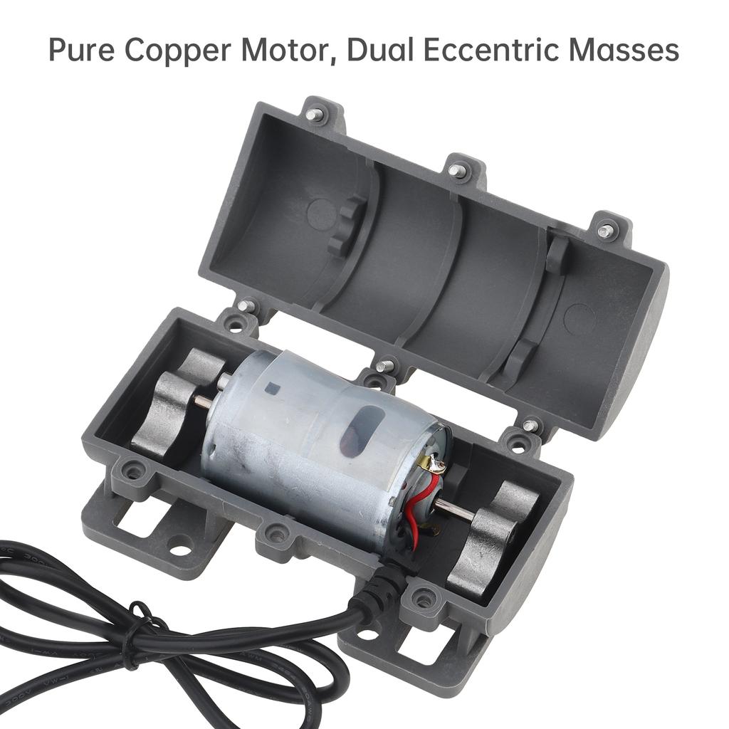 3650 Vibrační motor DC 12V až 24V 3800 ot/min Silné vibrace Průmyslová kvalita Masážní postel Křeslo Nástroje Robustní plastový kryt