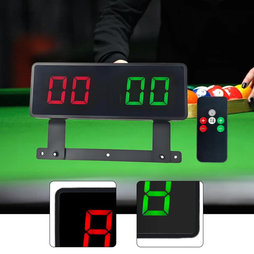 Billiards Electronic Scoreboard 26x9.5x3cm Multipurpose for Table Tennis Sturdy Practical Portable Digital Scoreboard