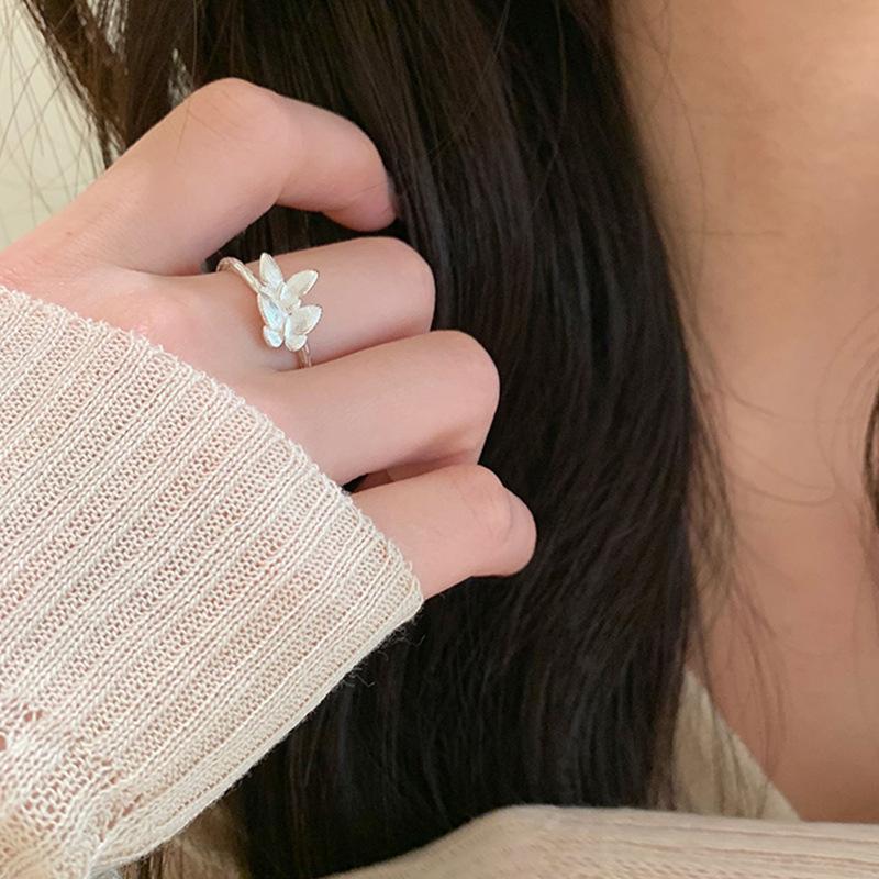 Bowknot Ring for Women Hollow Out Extremely Fine Korean Sweet Romantic Jewelry Gift Dropshipping