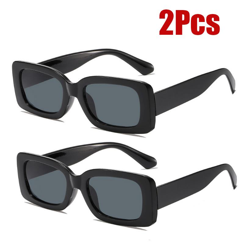 Popular Women's Sunglasses Trend Rectangle Big Frame Glasses Men Bar Party Hip Hop Eyewear