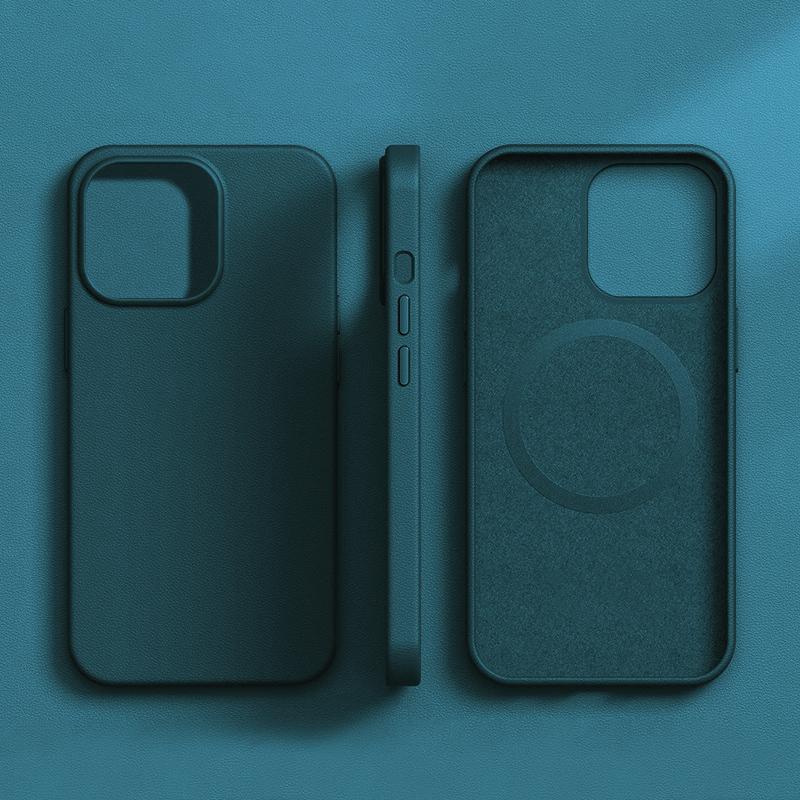 Leren Magnetische Animatie Hoesje voor Voor Iphone 16 15 14 13 Pro Max Plus Magneet voor Magsafe Telefoonhoesje Draadloze Oplaadhoes