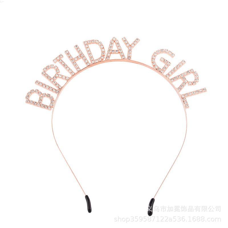 Children's Adult Birthday Headband IR Letter Crown Headband